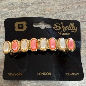 Gold and Pink Barrette